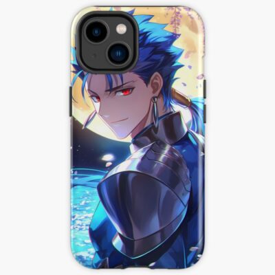 Lancer Fate Stay Night Wisteria Moon Fantasy Night Blossoms Serenity Blue Glow Iphone Case