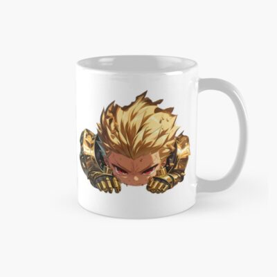 Gilgamesh Fate Stay Night Anime Golden Armor King Confident Glare Peeking Mug