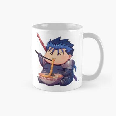 Fate Stay Night Lancer Eating Ramen Blue Armor Kawaii Anime Mug