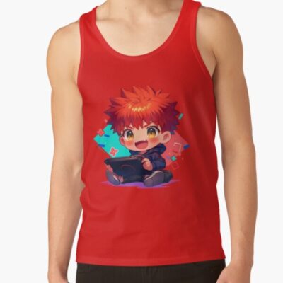 Shirou Emiya Fate Stay Night Anime Chibi Gaming Controller Tank Top