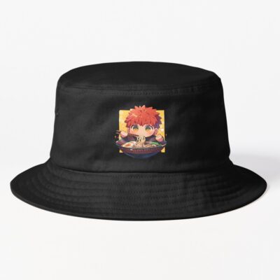 Shirou Emiya Enjoying Ramen Fate Stay Night Chibi Anime Bucket Hat