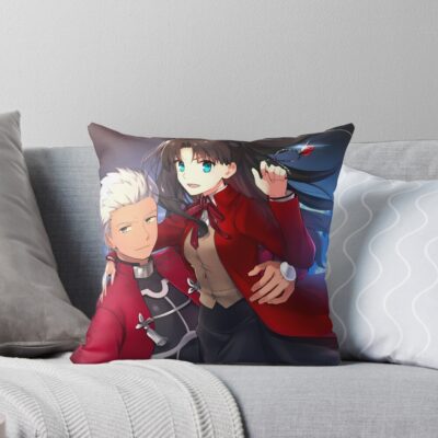 Archer Rin Fate Stay Night Anime Crimson Duo Throw Pillow