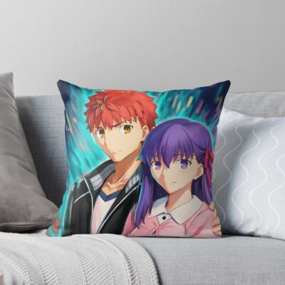 Shirou And Sakura 2 Throw Pillow
